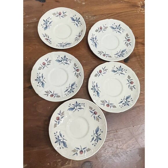Wedgwood Williamsburg Potpourri 5 Piece Tea/Coffee Saucer Plate - Picture 1 of 12
